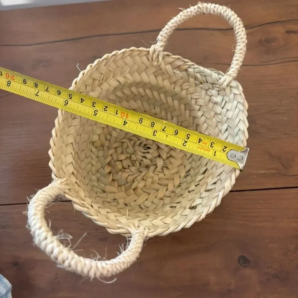 Morocco Basket Handwoven Natural Palm Leaves Mini basket
